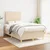 Vidaxl Box spring postelja z vzmetnico krem 120x190 cm blago