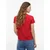 Tommy Jeans Majica LINEAR  rdeča / črna / bela