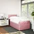 Vidaxl Box spring postelja z vzmetnico roza 80x200 cm žamet