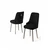Hanah Home Set stolica Newa, 46x94x46 cm, 6 komada, Crno-srebrne boje