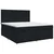 vidaXL Postelja boxspring z vzmetnico Črna 160 x 200 cm Blago