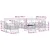 Set vanjskih sofa s jastukom 8 pcs Bijela i krem Poliester