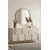 Hanah Home komoda Nota 150, 150 cm, bela / travertin / srebrna