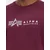 ALPHA INDUSTRIES Majica siva/temno rdeča/bela