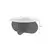 Hanah Home Klub sto Aeris, 75x35x75 cm, Crno-sivi
