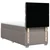 Vidaxl Box spring postelja z vzmetnico taupe 90x200 cm blago
