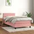 Vidaxl Box spring postelja z vzmetnico roza 90x200 cm žamet