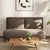 Homestar Sofa postelja z nastavljivim naslonom v 3 položajih 141x90x81 cm rjava