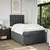 Vidaxl Box spring postelja z vzmetnico temno siva 120x190 cm blago