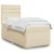 vidaXL vidaXL Box spring postelja z vzmetnico krem 80x200 cm blago, (21290944)