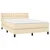 Vidaxl Box spring postelja z vzmetnico krem 140x190 cm blago