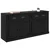Komode 2 pcs Crni hrast 70 x 35,5 x 67,5 cm Konstruirano drvo