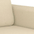 2-dijelni set sofa s jastucima krem od tkanine