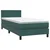 Vidaxl Box spring postelja z vzmetnico LED temno zelena 80x220 cm žamet