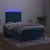 Vidaxl Box spring postelja z vzmetnico LED temno modra 120x200cm žamet