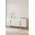 Hanah Home komoda Evva 150, 125 cm, bela / srebrna