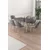 Hanah Home trpezarijski set Jita, sto i 6 stolica, ploča u dekoru Sonata, hromirane noge, siva tkanina Babyface