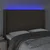 LED uzglavlje smeđesivo 147 x 16 x 118/128 cm od tkanine