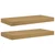 Polica na zidu 2 pcs Smeđa 50 x 23 x 4 cm Konstruirano drvo