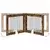 Vrata za pse s postoljem 4 pcs Dimljeni hrast 100 x 80 cm
