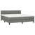 vidaXL Box spring postelja z vzmetnico temno siva 160x200 cm blago
