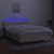 Vidaxl Box spring postelja z vzmetnico LED krem 140x190 cm blago