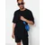 Trendyol Limited Edition Black Oversize Crew Neck Short Sleeve Textured Ottoman T-Shirt