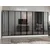 Hanah Home ormar sa reflektujućim staklom Nisa 20644, 360 cm, beli