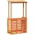 Vidaxl vidaXL Vrtna barska miza s streho rjava 112,5x57x195,5 cm