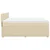 Vidaxl Box spring postelja z vzmetnico krem 180x200 cm blago