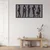 WallXpert metalni zidni ukras 5194, siluete pet poslovnih ljudi u ramu sa prugama, 61 x 31 cm, crni