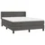 Vidaxl Box spring postelja z vzmetnico temno siva 140x200 cm žamet