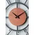 WALLXPERT Dekorativni metalni zidni sat Myk9911 Crna Orange