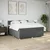 Vidaxl Box spring postelja z vzmetnico temno siva 180x200 cm blago