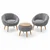 ATELIER DEL SOFA Fotelje i klub stočić Lida Wellsoft Grey