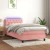MAISON CHIC Box spring postelja - Vzmetna postelja z vzmetnico LED roza 80x200 cm žamet SL9944, (21904038)
