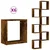 Zidne kockaste police 6 kom dimljeni hrast 30x15x30 cm