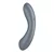 Vibrator in zračni stimulator SATISFYER CURVE TRINITY 1, Siva