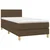 shumee Box spring postelja z vzmetnico temno rjav 90x190 cm blago