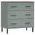 Komoda s 3 ladice siva 77 x 40 x 79,5 cm od masivnog drva OSLO