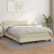Vidaxl Box spring postelja z vzmetnico krem 140x200 cm umetno usnje