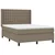 Vidaxl Box spring postelja z vzmetnico taupe 140x200 cm blago