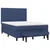 Vidaxl Box spring postelja z vzmetnico moder 140x190 cm blago