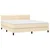 Vidaxl Box spring postelja z vzmetnico LED krem 180x200 cm blago