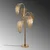 Aberto Design Podna lampa Palm 13925 , 71 x 71 x 157 cm, 5 x E14, 250 cm Kabl,, Zlatne boje