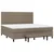 vidaXL Box spring postelja z vzmetnico taupe 200x200 cm blago, (20761133)