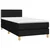 Vidaxl Box spring postelja z vzmetnico črna 100x200 cm blago
