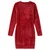 Guess LS SWEATER DRESS Rdeča