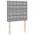 Vidaxl Box spring postelja z vzmetnico svetlo siva 90x200 cm blago