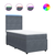 Vidaxl Box spring postelja z vzmetnico temno siv 90x190 cm žamet